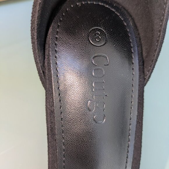 Coutgo Women's Black Sandal with Bow and Crystal Rhinestone detail SZ 8 - Picture 7 of 9